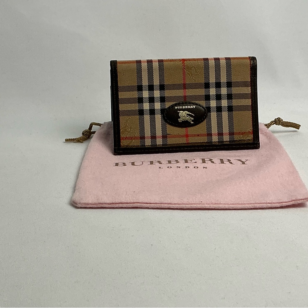 Burberry Checkered Wallet Cardholder with dust bag